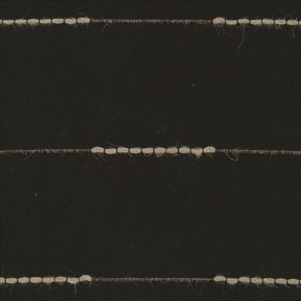 Hit N Miss Black Walnut by Kasmir Fabric 8005 63% Polyester
30% Rayon
7% Jute
 BELGIUM </p><p>Repeat: Horizontal: 7 3/8 inches and Vertical: 7 inches 53 - 56 - Fabric Carolina -