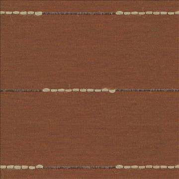 Hit N Miss Paprika by Kasmir Fabric 8005 63% Polyester 30% Rayon 7% Jute BELGIUM Not Tested H: 7 3/8 inches, V: 7 inches 53 - 56 - Fabric Carolina - Kasmir