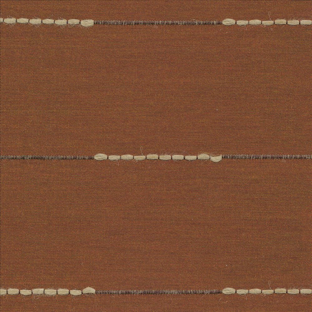 Hit N Miss Paprika by Kasmir Fabric 8005 63% Polyester
30% Rayon
7% Jute
 BELGIUM </p><p>Repeat: Horizontal: 7 3/8 inches and Vertical: 7 inches 53 - 56 - Fabric Carolina -