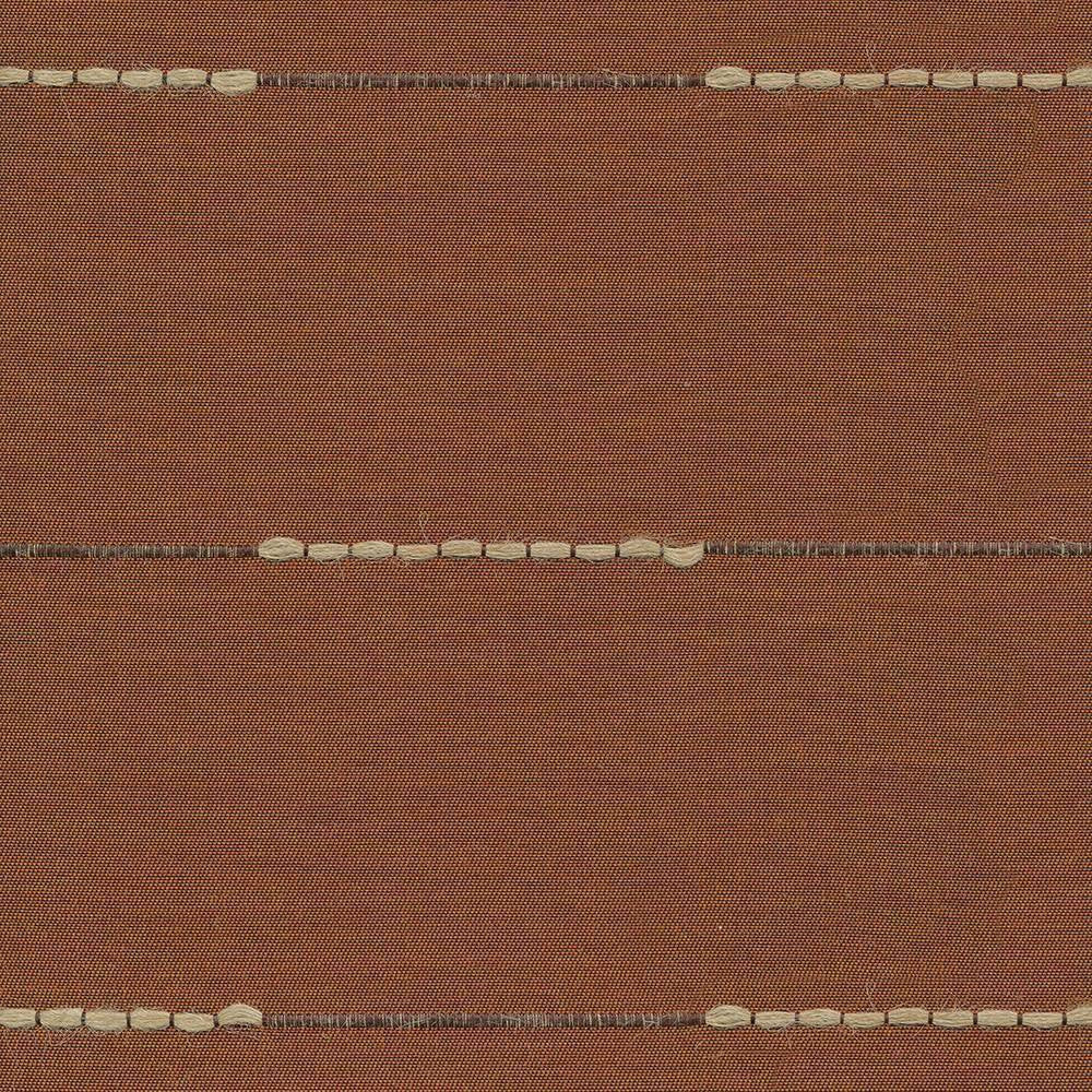 Hit N Miss Paprika by Kasmir Fabric 8005 63% Polyester 30% Rayon 7% Jute BELGIUM Not Tested H: 7 3/8 inches, V:7 inches 53 - 56 - Fabric Carolina - Kasmir