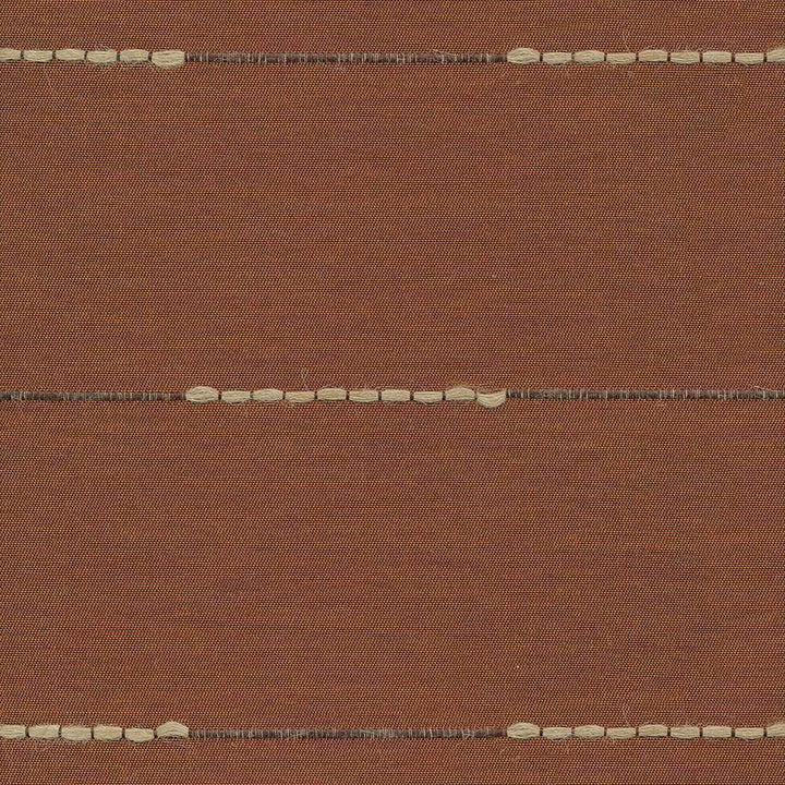 Hit N Miss Paprika by Kasmir Fabric 8005 63% Polyester 30% Rayon 7% Jute BELGIUM Not Tested H: 7 3/8 inches, V:7 inches 53 - 56 - Fabric Carolina - Kasmir
