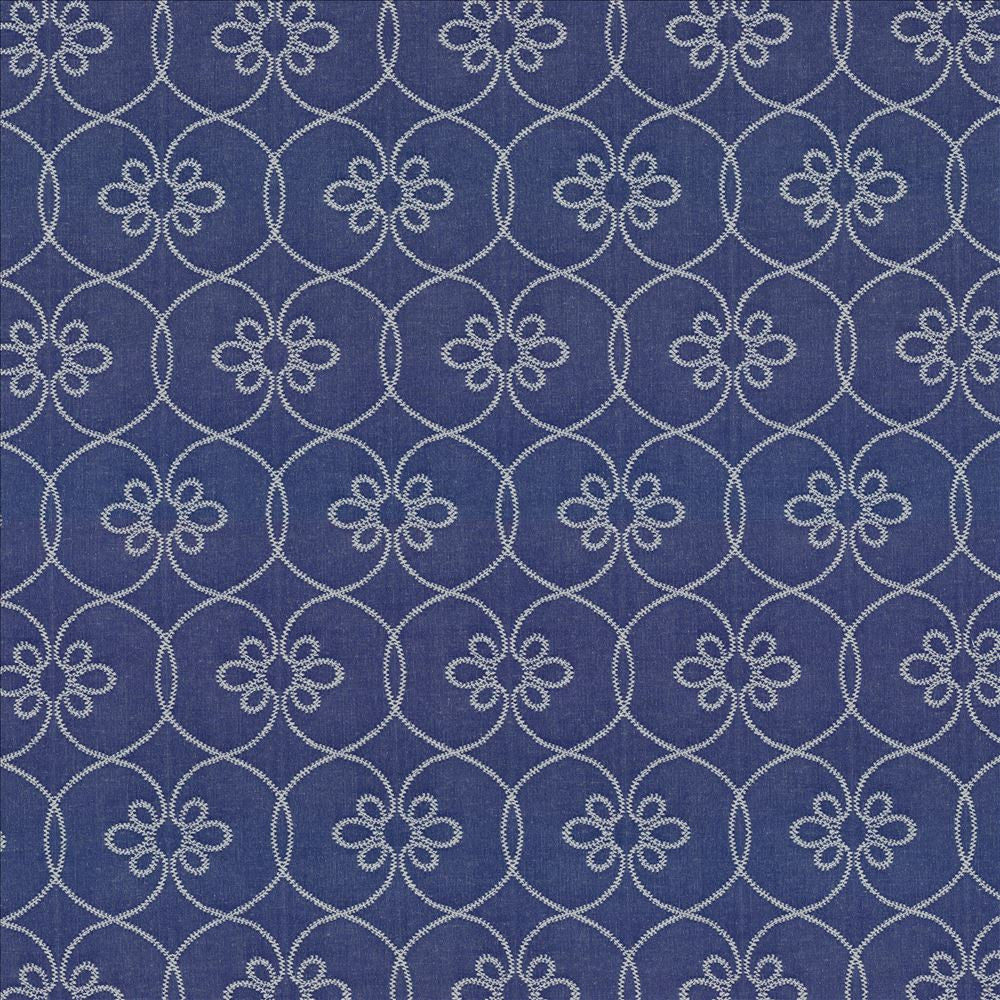 Holly Grove Porcelain by Kasmir Fabric 5088 55% Cotton
45% Polyester
 TAIWAN </p><p>Repeat: Horizontal: 4 4/8 inches and Vertical: 6 6/8 inches 54 - Fabric Carolina -