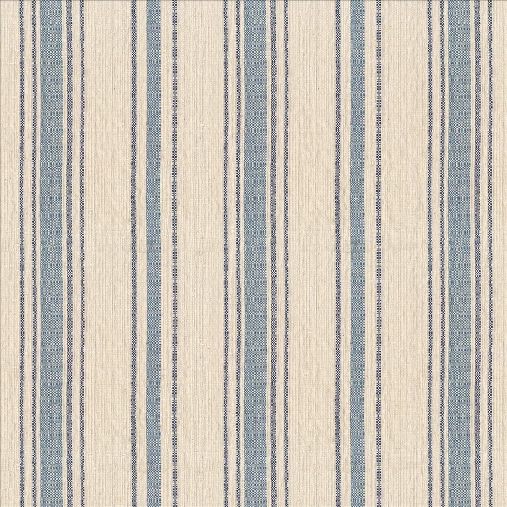 Homespun Stripe Blueberry by Kasmir Fabric 8004 100% Cotton
 USA 9,000 Wyzenbeek Double Rubs Horizontal: 7 4/8 inches and Vertical: N/A 54 - Fabric Carolina -