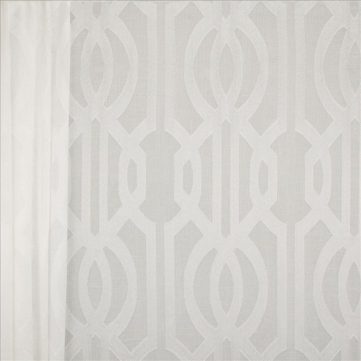Hope Snow  by Kasmir Fabric See sample 100% Polyester
 TURKEY Not Tested </p><p>Repeat: Horizontal: 9 5/8 inches and Vertical: 15 2/8 inches 118  - Fabric Carolina -