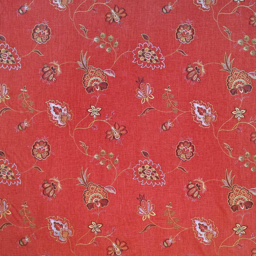 Hopewell Garden Spice by Kasmir Fabric 1403 55% Linen 45% Rayon CHINA 27,000 Wyzenbeek Double Rubs H: 26 6/8 inches, V:21 inches 54 - Fabric Carolina - Kasmir