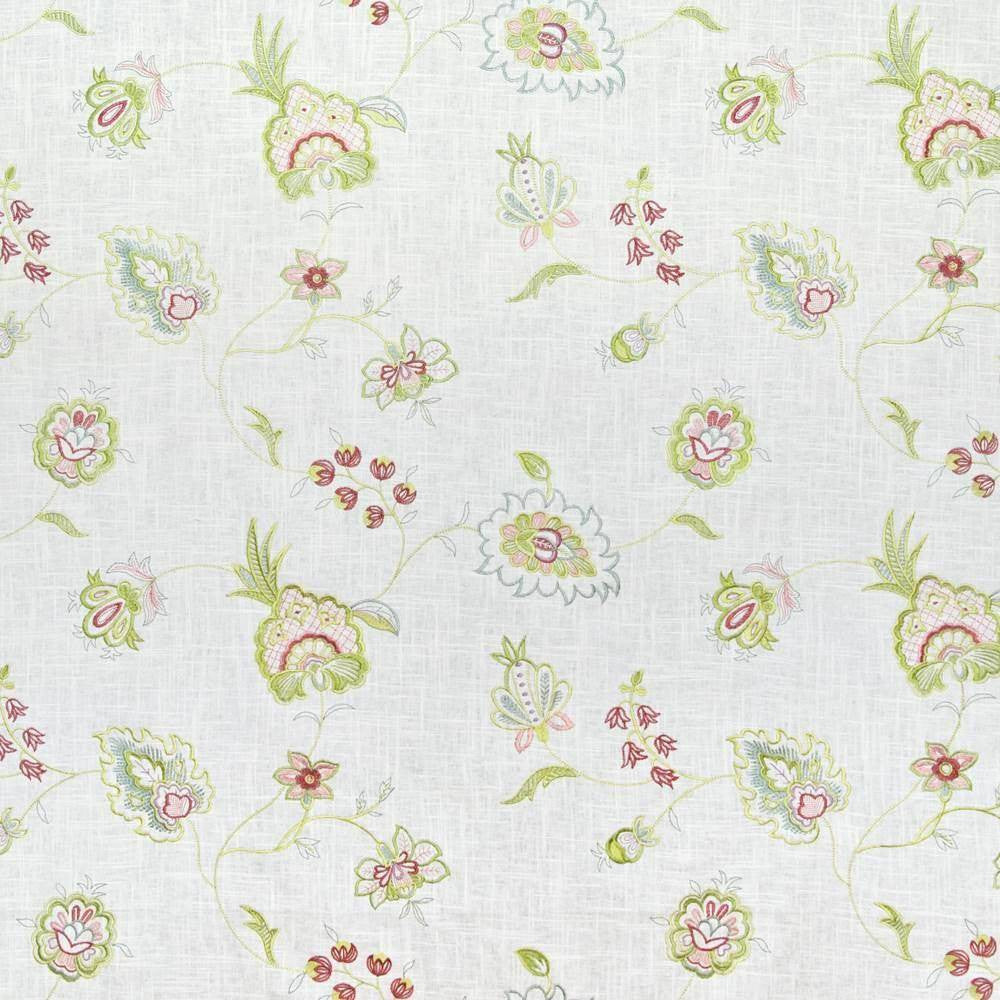 Hopewell Garden Spring by Kasmir Fabric 1402 55% Linen 45% Rayon CHINA 27,000 Wyzenbeek Double Rubs H: 26 6/8 inches, V:21 inches 54 - Fabric Carolina - Kasmir