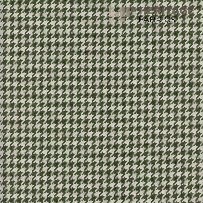 Houndstooth Avocado by Heritage Fabric - 100% Cotton India 20,000 Horizontal: 0.375" and Vertical: 0.375" 54" - Fabric Carolina -