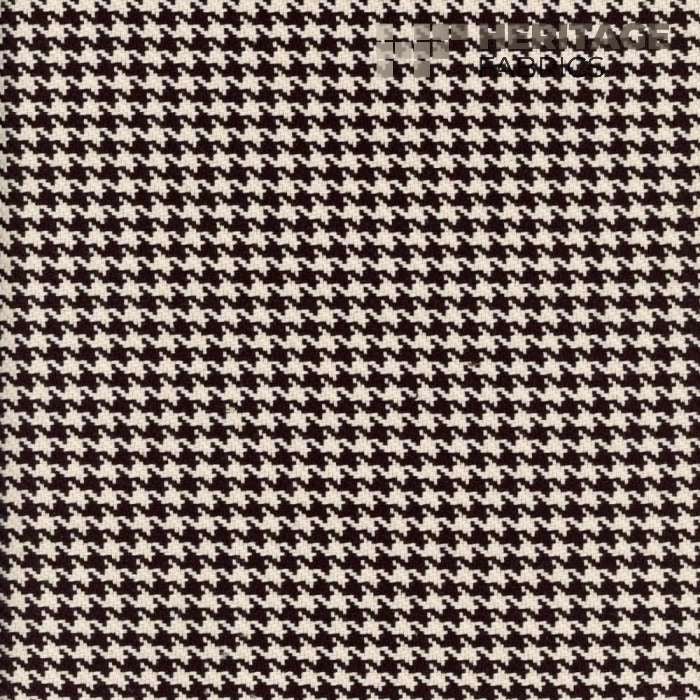 Houndstooth Black /Antique White by Heritage Fabric - 100% Cotton India 20,000 Horizontal: 0.375" and Vertical: 0.375" 54" - Fabric Carolina -