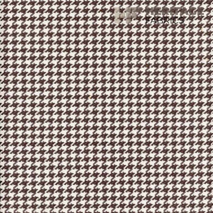Houndstooth Charcoal by Heritage Designer Fabric - 100% Cotton India 20,000 Horizontal: 0.375" and Vertical: 0.375" 54" - Swanky Fabrics -