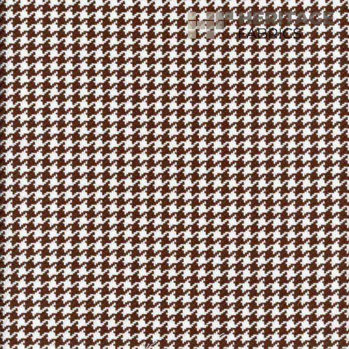 Houndstooth Chocolate by Heritage Fabric - 100% Cotton India 20,000 Horizontal: 0.375" and Vertical: 0.375" 54" - Fabric Carolina -