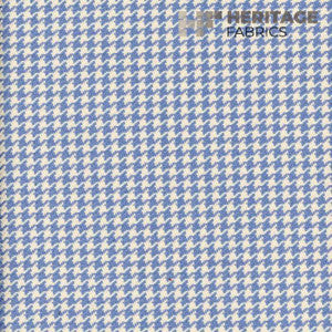 Houndstooth Cornflower by Roth & Tompkins Fabric