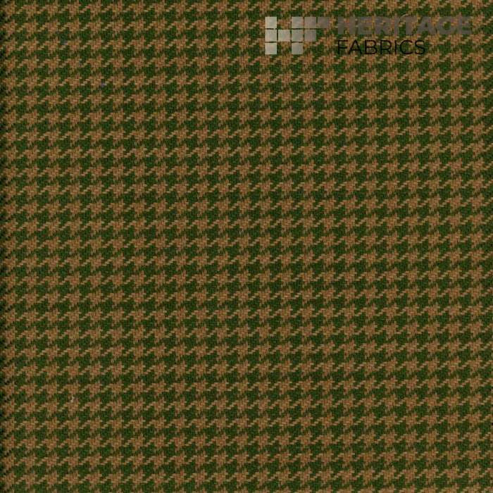 Houndstooth Olive by Heritage Designer Fabric - 100% Cotton India 20,000 Horizontal: 0.375" and Vertical: 0.375" 54" - Swanky Fabrics -