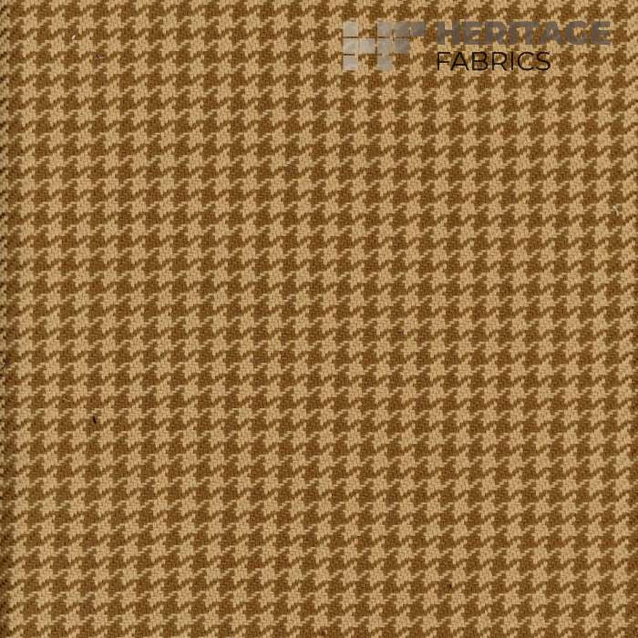 Houndstooth Straw by Heritage Designer Fabric - 100% Cotton India 20,000 Horizontal: 0.375" and Vertical: 0.375" 54" - Swanky Fabrics -