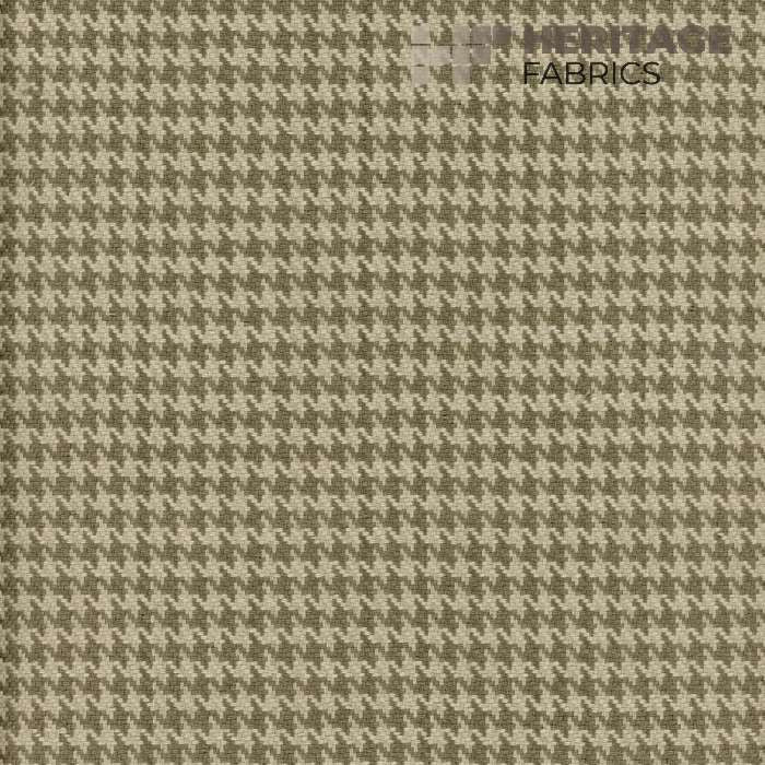 Houndstooth Taupe by Heritage Designer Fabric - 100% Cotton India 20,000 Horizontal: 0.375" and Vertical: 0.375" 54" - Swanky Fabrics -