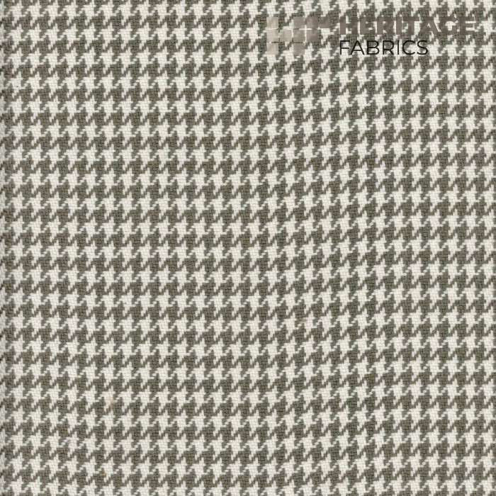 Houndstooth Truffle by Heritage Fabric - 100% Cotton India 20,000 Horizontal: 0.375" and Vertical: 0.375" 54" - Fabric Carolina -
