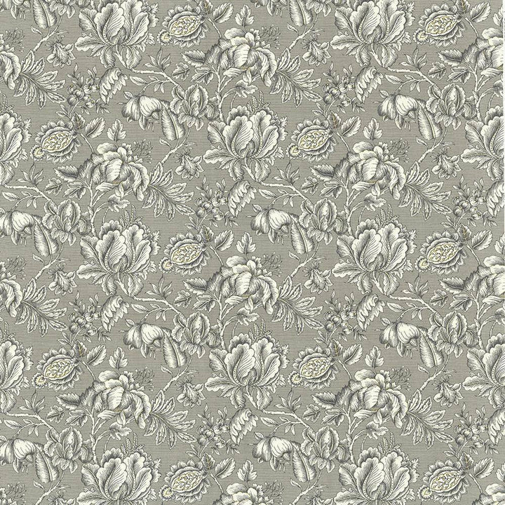 Howell Park Graphite by Kasmir Fabric 5078 100% Cotton TURKMENISTAN 15,000 Wyzenbeek Double Rubs H: 27 inches, V:25 2/8 inches 54 - 55 - Fabric Carolina - Kasmir