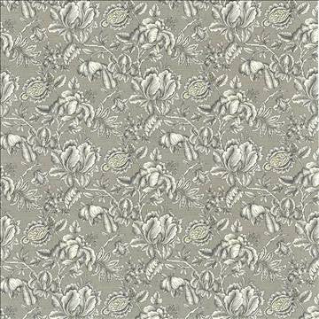 Howell Park Graphite by Kasmir Fabric 5078 100% Cotton TURKMENISTAN 15,000 Wyzenbeek Double Rubs H: 27 inches, V: 25 2/8 inches 54 - 55 - Fabric Carolina - Kasmir