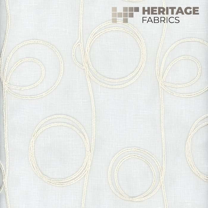 Ibiza Butter by Heritage Fabric - 42% Polyester 49% Viscose 9% Cotton India Horizontal: 6.5" and Vertical: 8.25" 54" - Fabric Carolina -