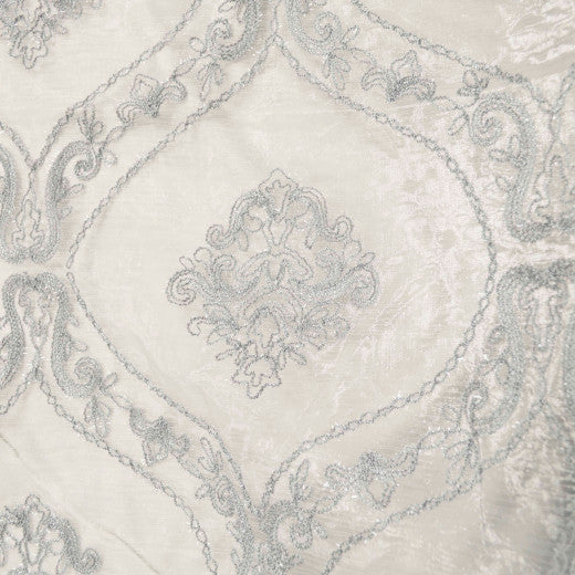Dora - Silver by Europatex Fabric Majestic 100% Polyester China See Sample Horizontal: N/A and Vertical: N/A 110.00 inches  - Fabric Carolina -