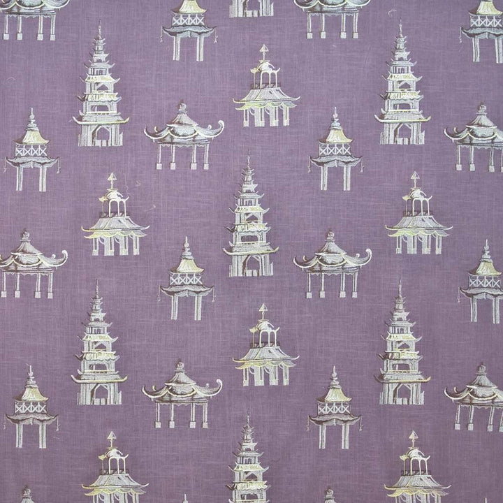 Imperial Pagodas Lilac by Kasmir Fabric 1405 CHINA 6,000 Wyzenbeek Double Rubs H: 28 inches, V:22 4/8 inches 54 - Fabric Carolina - Kasmir