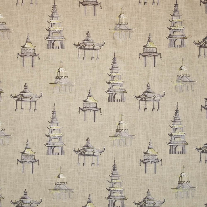 Imperial Pagodas Platinum by Kasmir Fabric 1406 57% Rayon
43% Linen
 CHINA 6,000 Wyzenbeek Double Rubs Horizontal: 28 inches and Vertical: 22 4/8 inches 54 - Fabric Carolina -