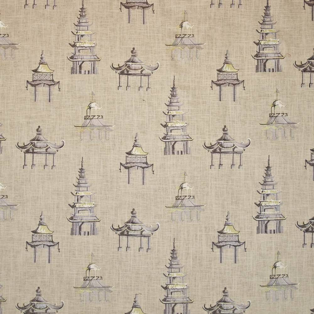 Imperial Pagodas Platinum by Kasmir Fabric 1406 CHINA 6,000 Wyzenbeek Double Rubs H: 28 inches, V:22 4/8 inches 54 - Fabric Carolina - Kasmir