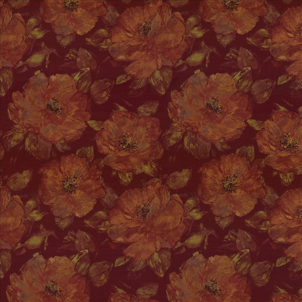 Impression Firethorn by Kasmir Fabric 8004 82% Viscose
18% Polyester
 ITALY 12,000 Martindale Cycles Horizontal: 27 5/8 inches and Vertical: 33 1/8 inches 54 - Fabric Carolina -