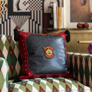 IN BOCCA AL LUPO Leather Cushion (LC40210) by Mind The Gap