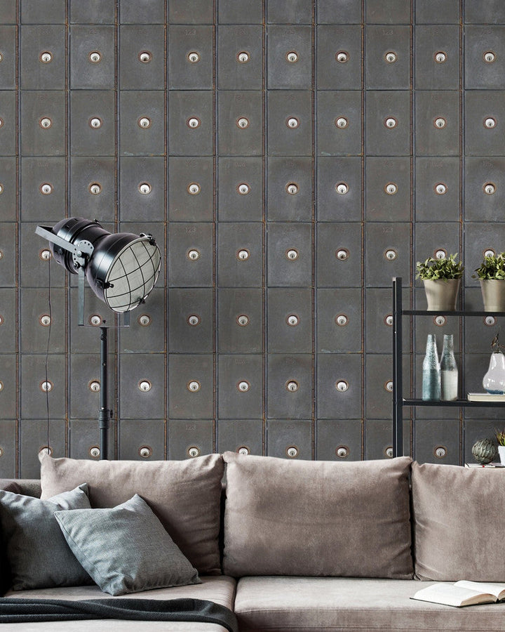 Industrial Cabinets Tapet Premium by Mind the Gap Designer Wallpaper WALLPAPER DESIGNER COLLECTION Non-woven Made in Europe Paste the wall 3 rolls x 20.5 x 3.25 yards - Swanky Fabrics -
