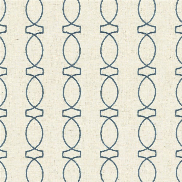 In Order Lake by Kasmir Fabric 5143 85% Polyester
11% Rayon
4% Linen
 CHINA </p><p>Repeat: Horizontal: 3 4/8 inches and Vertical: 4 inches 53 - Fabric Carolina -