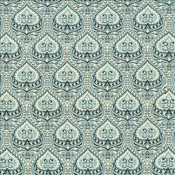 Interlude Damask Fresh Air by Kasmir Fabric 5107 80% Polyester 20% Linen CHINA 35,000 Wyzenbeek Double Rubs H: 8 inches, V: 11 4/8 inches 57 - Fabric Carolina - Kasmir