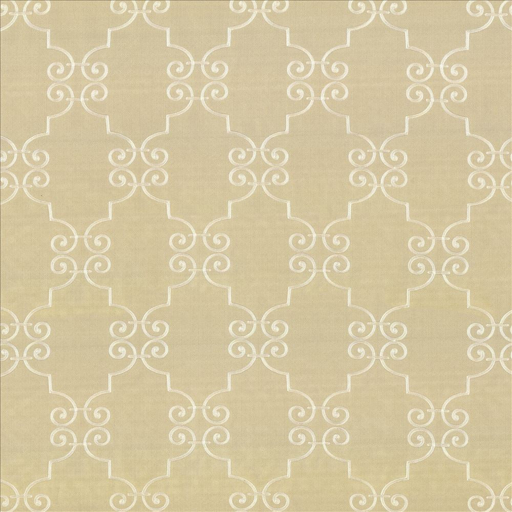 Ionic Scroll Natural  by Kasmir Fabric See sample 100% Polyester
 CHINA Not Tested </p><p>Repeat: Horizontal: 7 4/8 inches and Vertical: 12 inches 52  - Fabric Carolina -