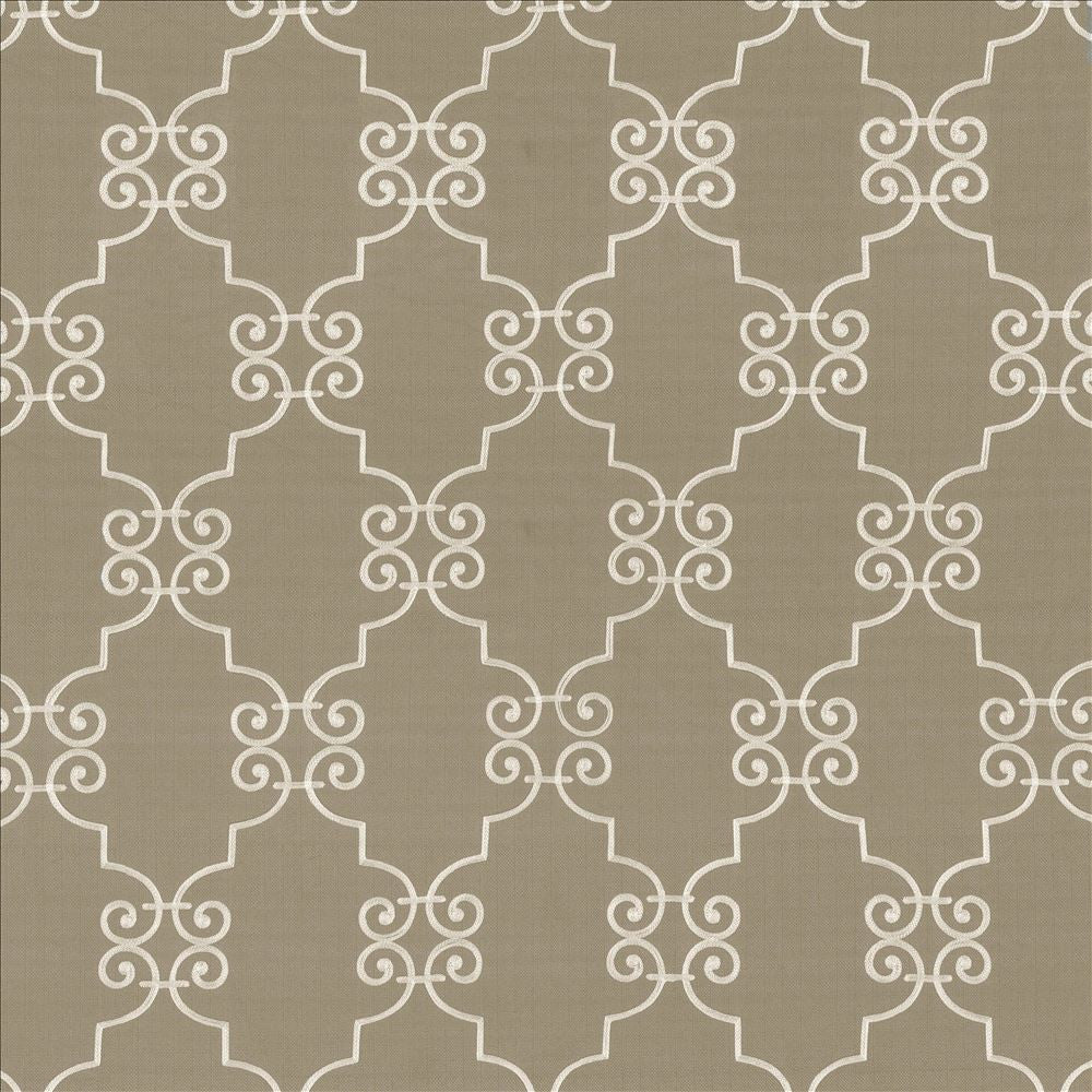 Ionic Scroll Silver Cloud by Kasmir Fabric 5111 100% Polyester
 CHINA Not Tested </p><p>Repeat: Horizontal: 7 4/8 inches and Vertical: 12 inches 52 - Fabric Carolina -