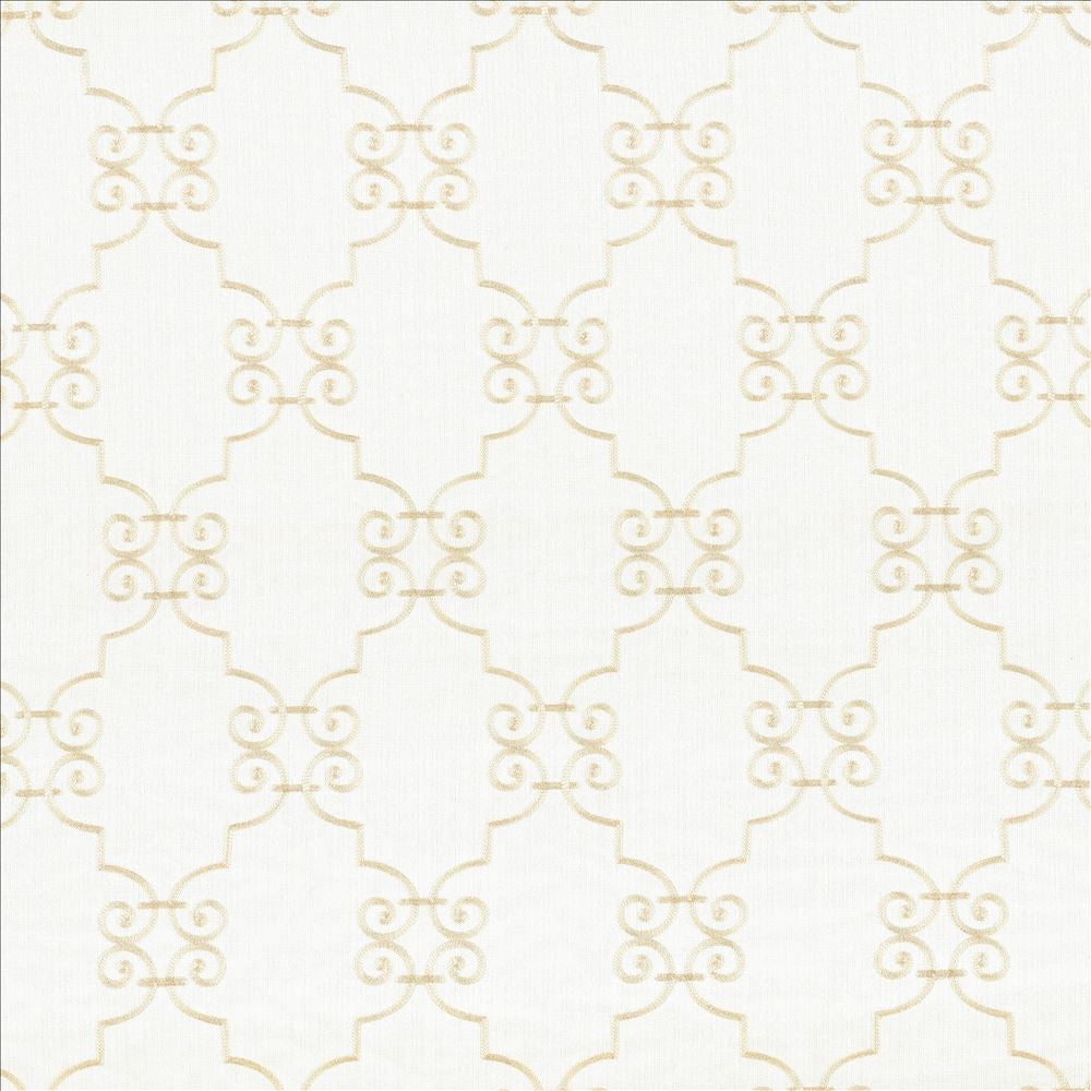 Ionic Scroll Snowflake by Kasmir Fabric 5111 100% Polyester
 CHINA Not Tested Horizontal: 7 4/8 inches and Vertical: 12 inches 52 - Fabric Carolina -