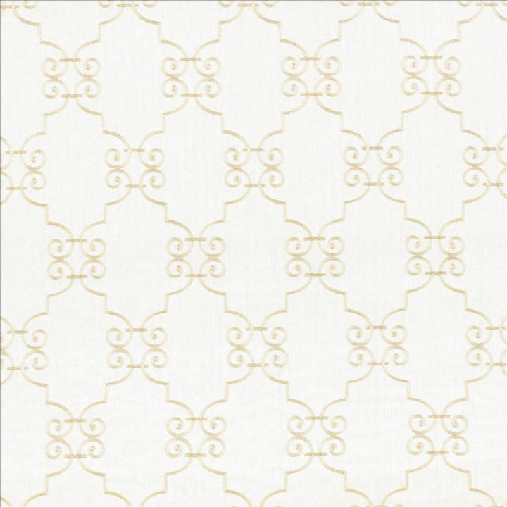Ionic Scroll Snowflake by Kasmir Fabric 5111 100% Polyester
 CHINA Not Tested Horizontal: 7 4/8 inches and Vertical: 12 inches 52 - Fabric Carolina -