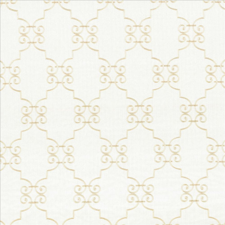 Ionic Scroll Snowflake by Kasmir Fabric 5111 100% Polyester
 CHINA Not Tested </p><p>Repeat: Horizontal: 7 4/8 inches and Vertical: 12 inches 52 - Fabric Carolina -