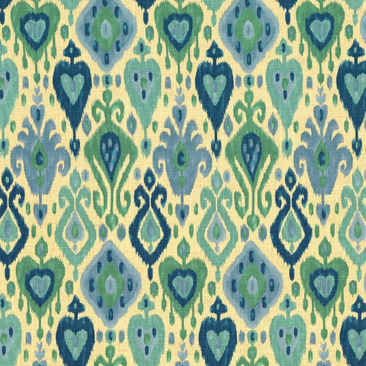 Isa Turquoise by Kasmir Fabric 5065 55% Linen
45% Rayon
 USA </p><p>Repeat: Horizontal: 13 4/8 inches and Vertical: 25 2/8 inches 54 - Fabric Carolina -