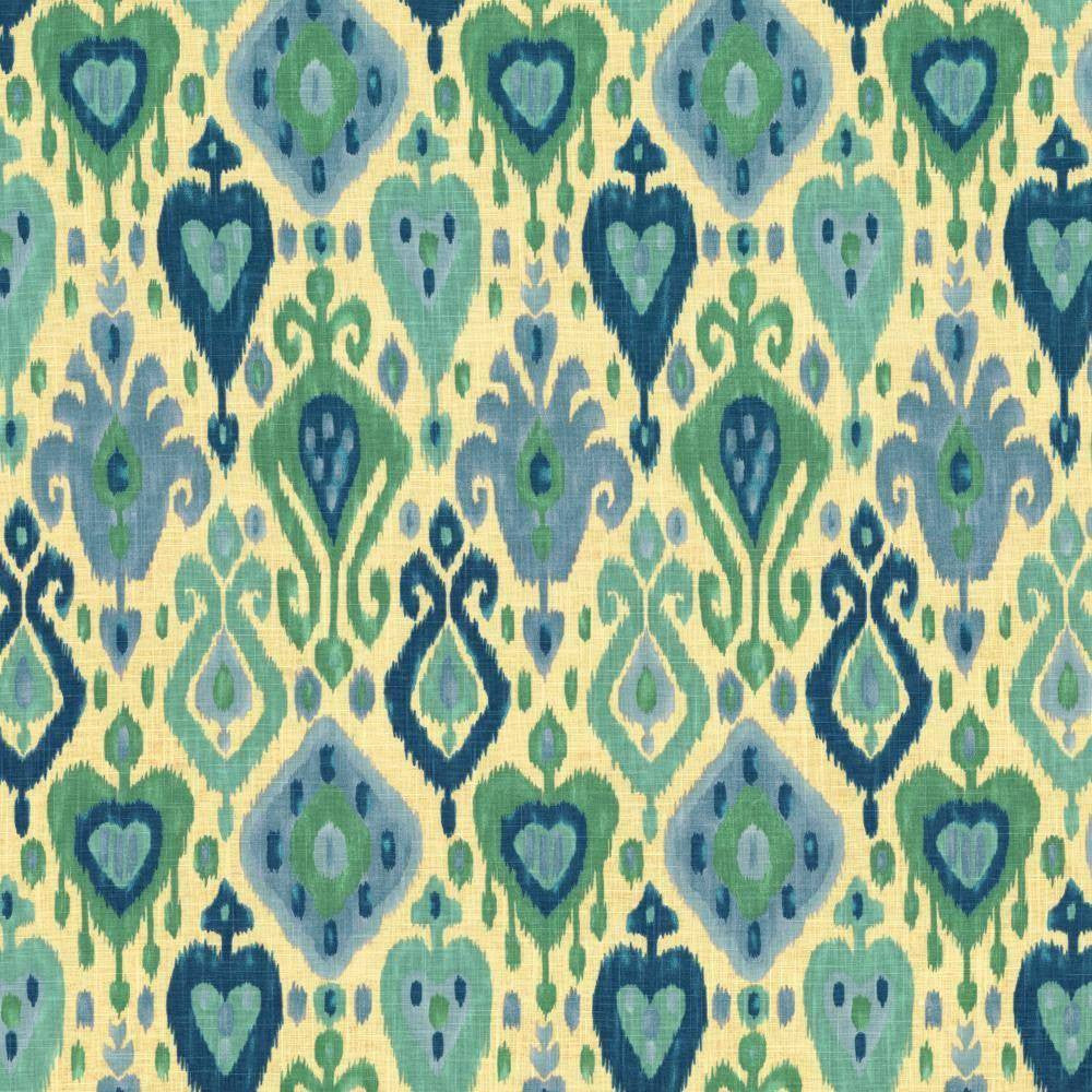 Isa Turquoise by Kasmir Fabric 5065 USA 9,000 Wyzenbeek Double Rubs H: 13 4/8 inches, V:25 2/8 inches 54 - Fabric Carolina - Kasmir