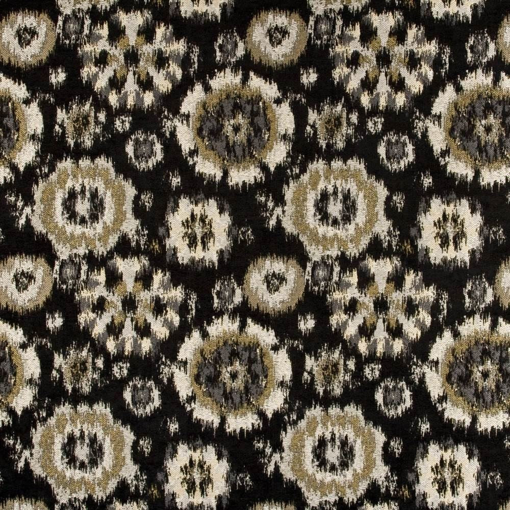 Isanti Caviar by Kasmir Fabric 1396 69% Polyester
31% Rayon
 CHINA </p><p>Repeat: Horizontal: 14 2/8 inches and Vertical: 14 1/8 inches 54 - 56 - Fabric Carolina -