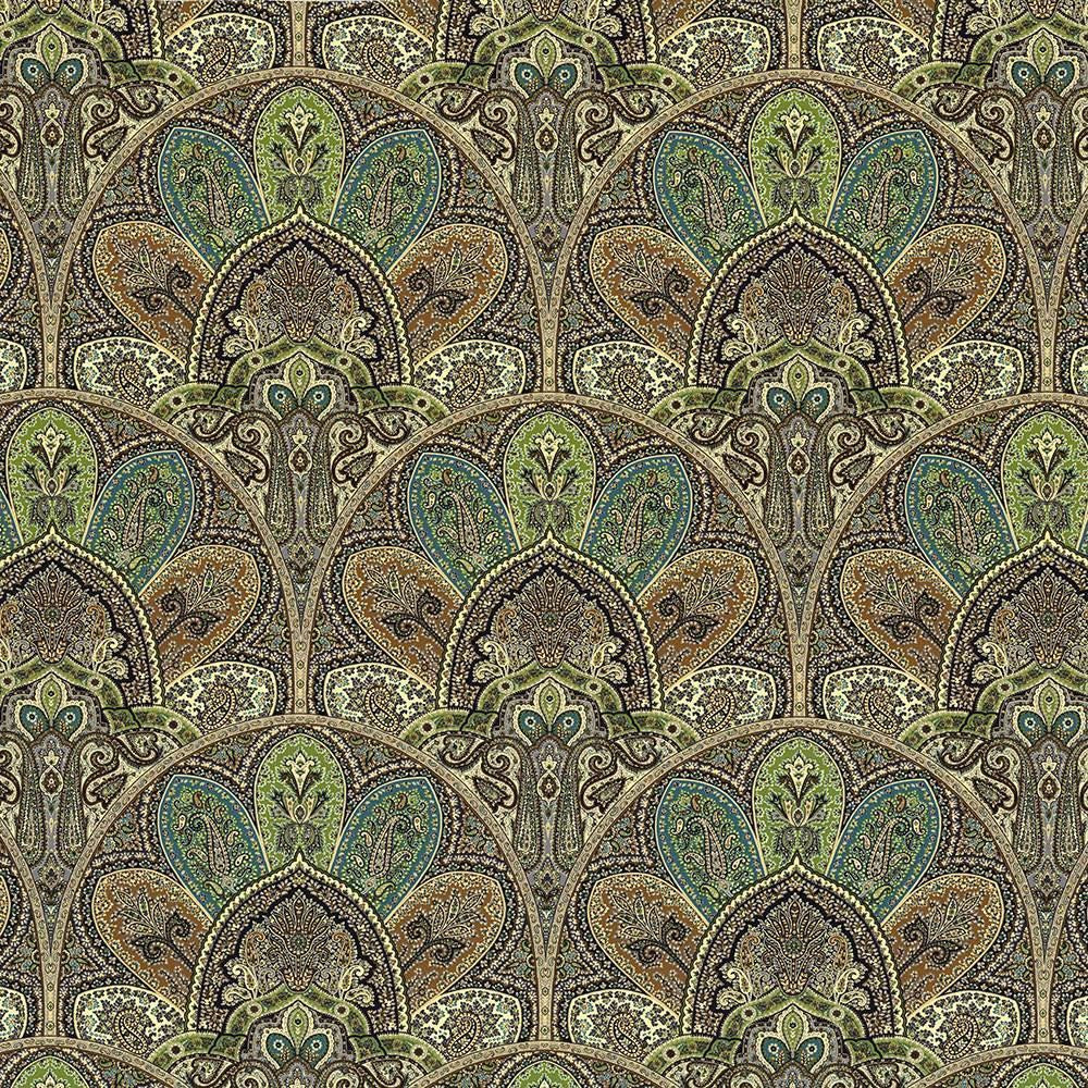 Ismir Paisley Jasper  by Kasmir Fabric See sample 100% Cotton
 PERU 42,000 Wyzenbeek Double Rubs </p><p>Repeat: Horizontal: 18 inches and Vertical: 25 2/8 inches 54  - Fabric Carolina -