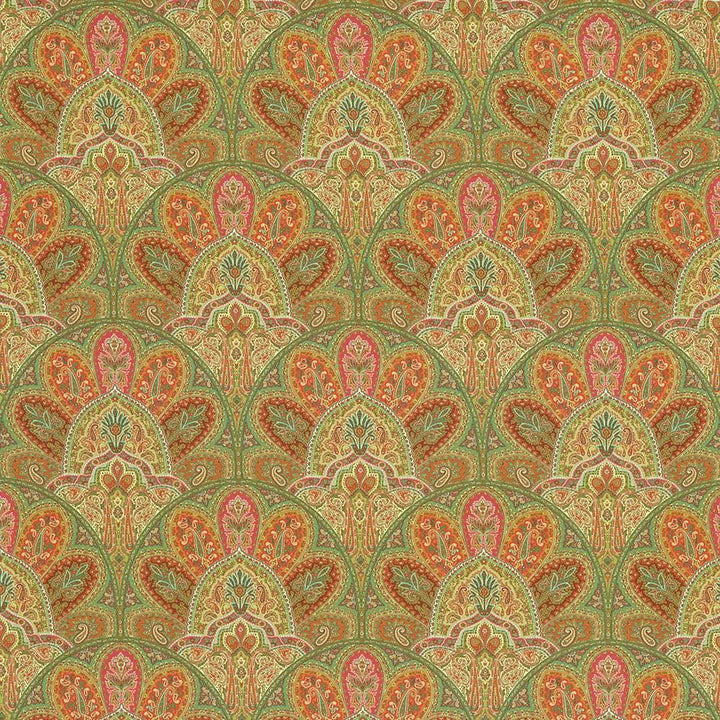 Ismir Paisley Sunstone by Kasmir Fabric 1417 100% Cotton
 PERU 42,000 Wyzenbeek Double Rubs Horizontal: 18 inches and Vertical: 25 2/8 inches 54 - Fabric Carolina -