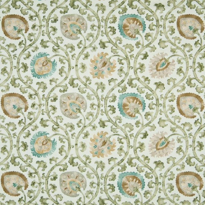 Istanbul Garden Misty Blue by Kasmir Fabric 1388 PERU 15,000 Wyzenbeek Double Rubs H: 27 inches, V:12 5/8 inches 54 - Fabric Carolina - Kasmir