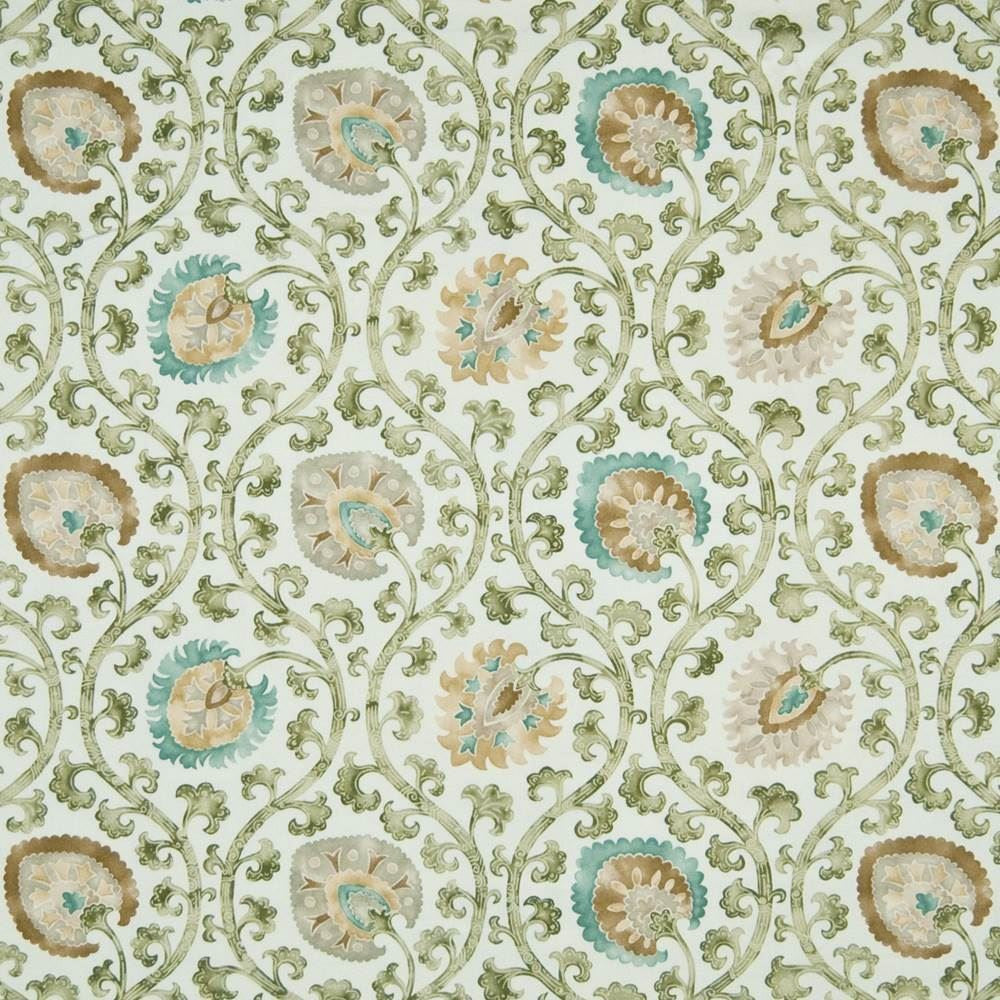 Istanbul Garden Misty Blue  by Kasmir Fabric See sample 100% Cotton
 PERU 15,000 Wyzenbeek Double Rubs </p><p>Repeat: Horizontal: 27 inches and Vertical: 12 5/8 inches 54  - Fabric Carolina -