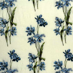 Eden Embroidery Blue by G P & J Baker Fabric