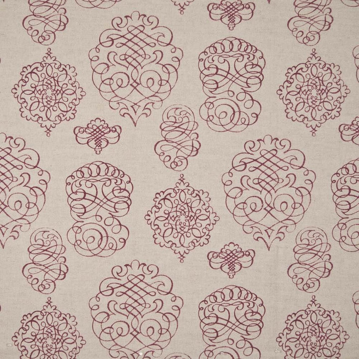 Jamestown Script Berry by Kasmir Fabric 1387 57% Linen
43% Cotton
 USA 15,000 Wyzenbeek Double Rubs </p><p>Repeat: Horizontal: 13 4/8 inches and Vertical: 25 2/8 inches 54 - Fabric Carolina -