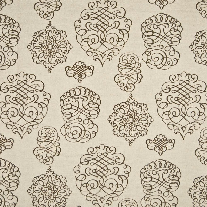 Jamestown Script Latte by Kasmir Fabric 1386 57% Linen
43% Cotton
 USA 15,000 Wyzenbeek Double Rubs </p><p>Repeat: Horizontal: 13 4/8 inches and Vertical: 25 2/8 inches 54 - Fabric Carolina -