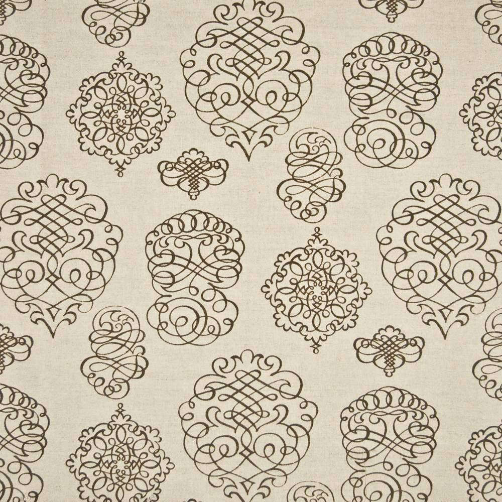 Jamestown Script Latte by Kasmir Fabric 1386 USA 15,000 Wyzenbeek Double Rubs H: 13 4/8 inches, V:25 2/8 inches 54 - Fabric Carolina - Kasmir