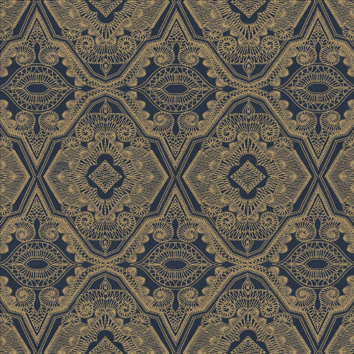 Jayden Indigo by Kasmir Fabric 5156 40% Cotton
20% Linen
20% Polyester
20% Viscose
 INDIA </p><p>Repeat: Horizontal: 13 4/8 inches and Vertical: 18 inches 54 - Fabric Carolina -