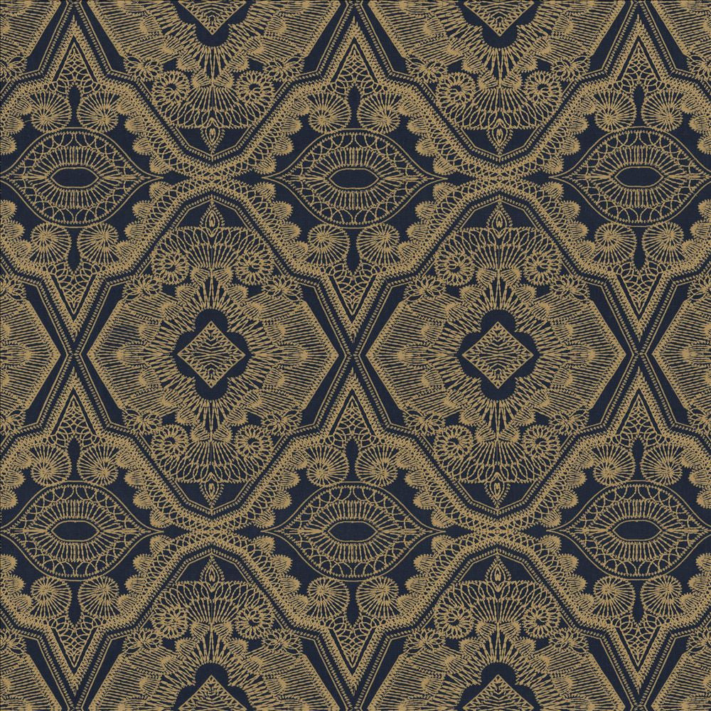 Jayden Indigo by Kasmir Fabric 5156 40% Cotton 20% Linen 20% Polyester 20% Viscose INDIA 51,000 Wyzenbeek Double Rubs Horizontal: 13 4/8 inches and Vertical: 18 inches 54 - Fabric Carolina -