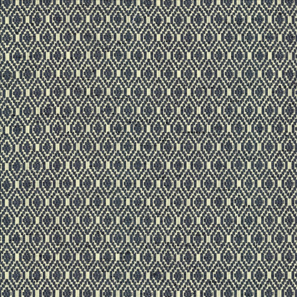 Jetsetter Marine by Kasmir Fabric 5125 57% Polyester
43% Cotton
 INDIA 22,000 Martindale Cycles </p><p>Repeat: Horizontal: 1 inches and Vertical: 1 7/8 inches 53 - Fabric Carolina -